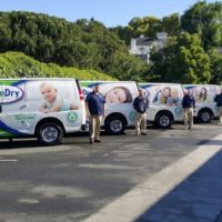 Chem-Dry carpet cleaning franchise row of vans